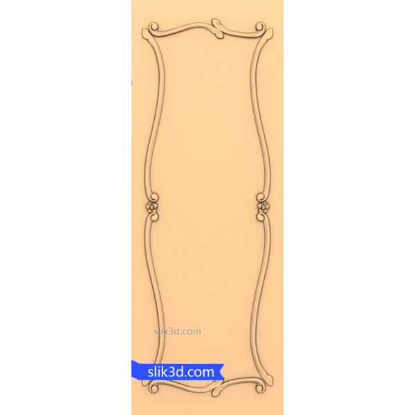 Floraler gebogener Rahmen 3D STL Modell für CNC-Fräser Floraler gebogener Rahmen 3D STL Modell für CNC-Fräser