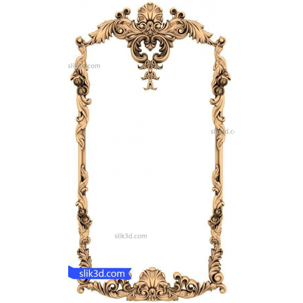 Rococo Elegance Frame 3D STL Model for CNC Router