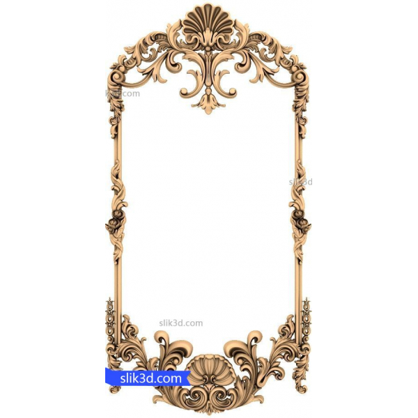 Barokní elegantní dekorativní rám 3D STL model pro CNC Barokní elegantní dekorativní rám 3D STL model pro CNC