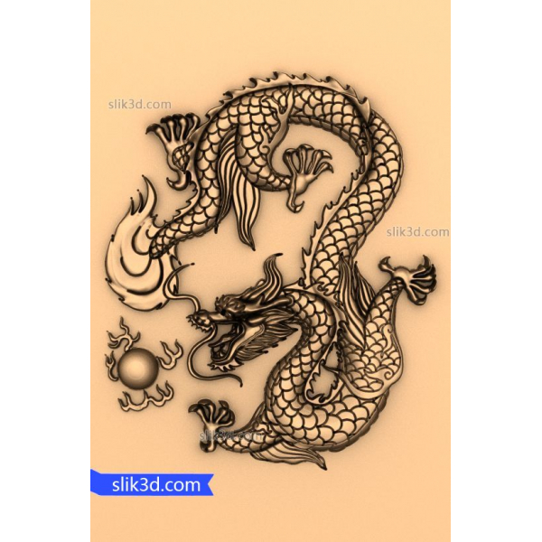 Himmlischer Drache 3D STL Modell für CNC Himmlischer Drache 3D STL Modell für CNC