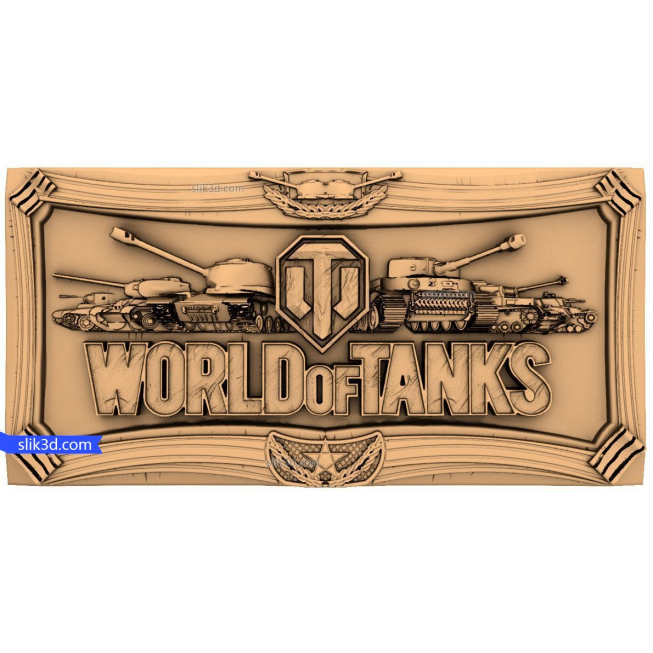 Bas-relief "World Of Tanks #2" | STL - 3D model for CNC