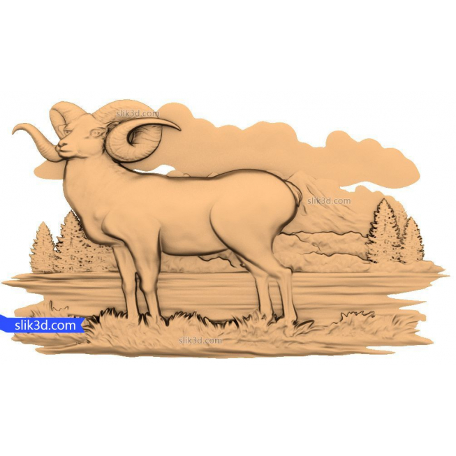 Bas-relief "Sheep" | STL - 3D model for CNC