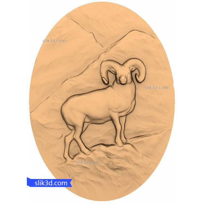 Bas-relief "Sheep #2" | STL - 3D model for CNC
