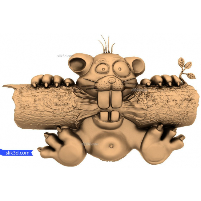 Bas-relief "beaver" | STL - 3D model for CNC
