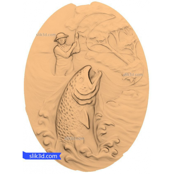 Fisherman's Dream 3D STL Model for CNC Fisherman's Dream 3D STL Model for CNC
