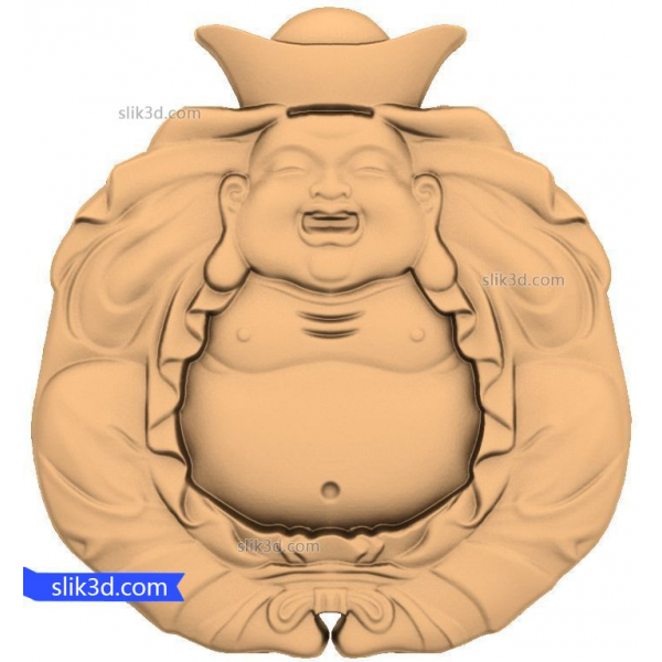 Joyful Hotei 3D STL Model for CNC