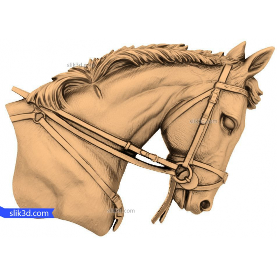 Bas-relief "horse Head" | STL - 3D model for CNC