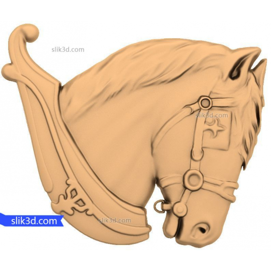 Bas-relief "horse Head #2" | STL - 3D model for CNC