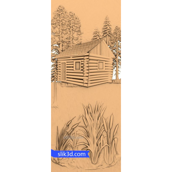 Rustic Cabin Retreat 3D STL Model for CNC Projects Rustic Cabin Retreat 3D STL Model for CNC Projects