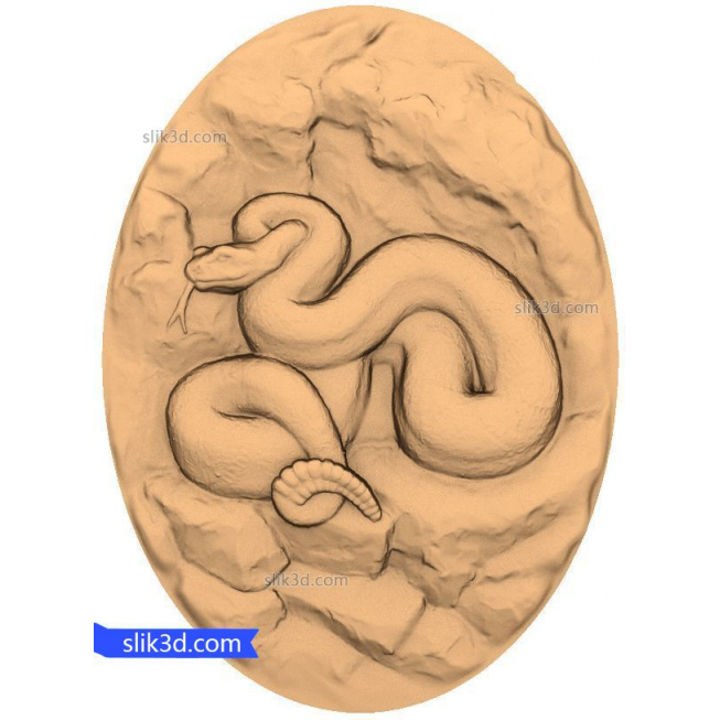 Bas-relief "Snake" | STL - 3D model for CNC