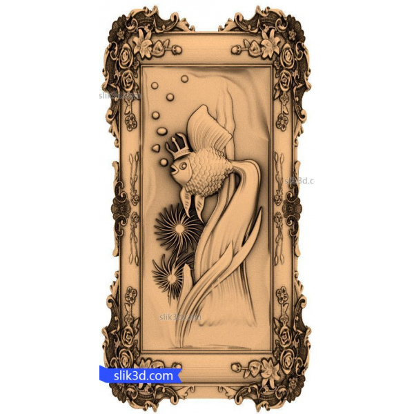 Majestic Goldfish Panel 3D Model STL dla CNC