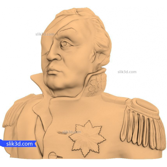 Bas-relief "Kutuzov" | STL - 3D model for CNC