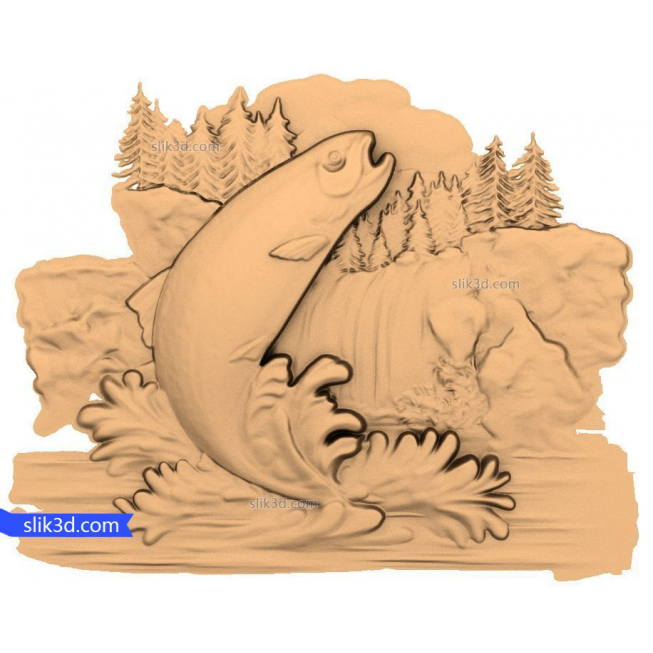 Bas-relief "Forest #3" | STL - 3D model for CNC