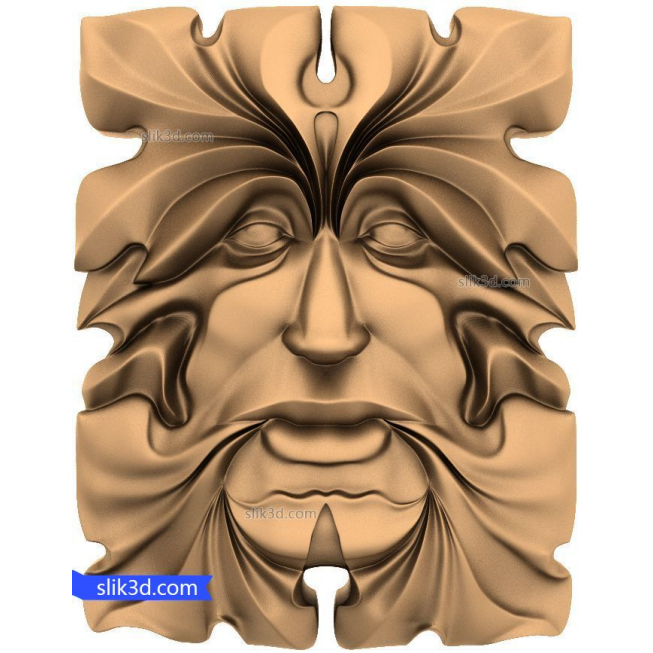 Bas-relief "decorative Face" | STL - 3D model for CNC