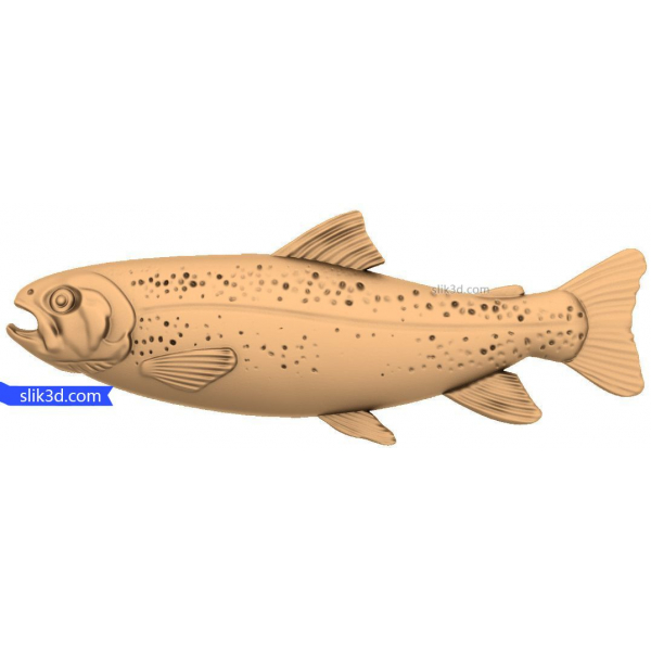Trout Elegance 3D STL Model for CNC Trout Elegance 3D STL Model for CNC