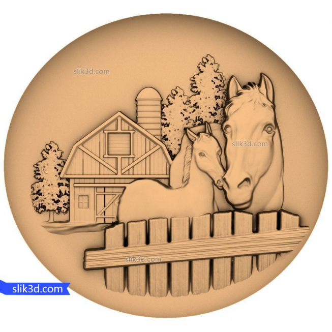 Bas-relief "Horse #4" | STL - 3D model for CNC