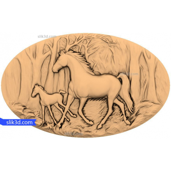 Bas-relief "Horse #5" | STL - 3D model for CNC