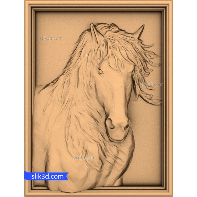 Bas-relief "Horse #4" | STL - 3D model for CNC