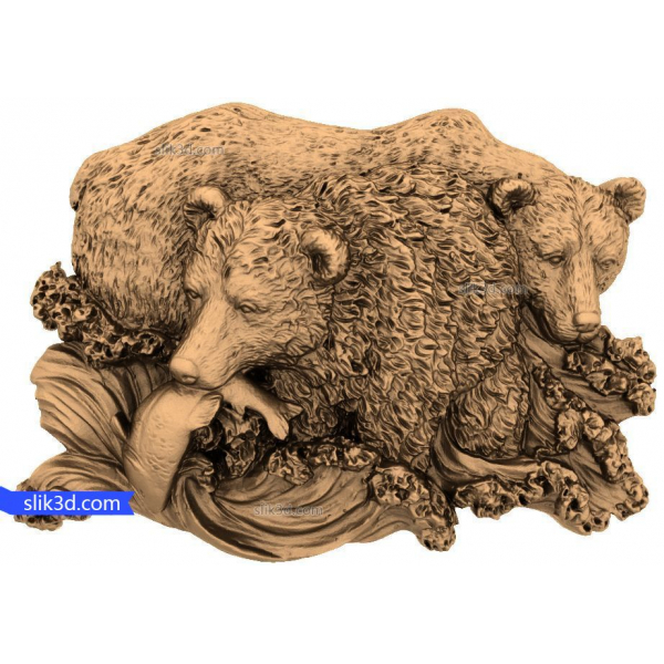 با شکوه خرس 3D STL مدل های CNC و چاپ 3D با شکوه خرس 3D STL مدل های CNC و چاپ 3D