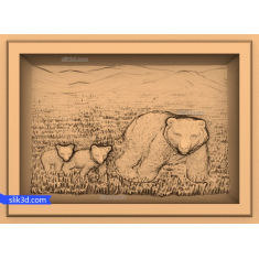 خانواده خرس در بیابان