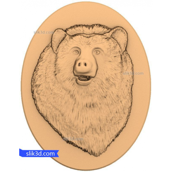 Bear's Gaze 3D STL model pro CNC carving Bear's Gaze 3D STL model pro CNC carving
