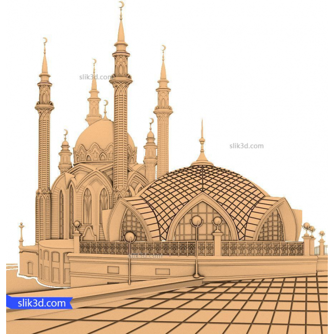 Bas-relief "Kul Sharif Mosque" | STL - 3D model for CNC