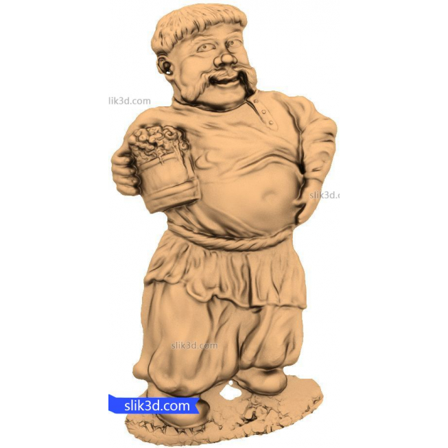 Character "Man with beer" | 3D STL model for CNC