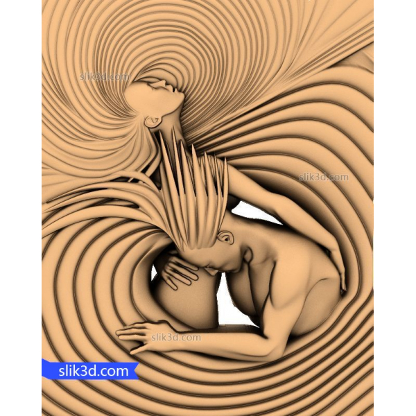 3D STL model Embrace of Waves 3D STL model Embrace of Waves