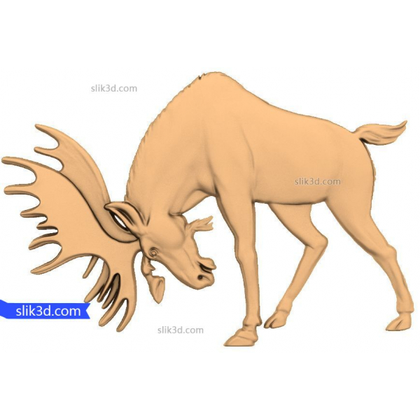 Majestic Moose 3D Model for CNC and 3D Printing