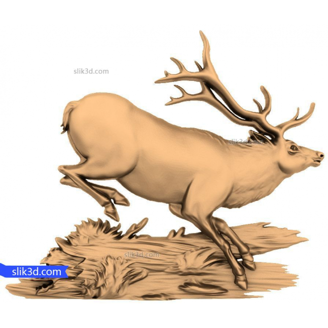 Bas-relief "Deer #7" | STL - 3D model for CNC