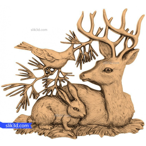 Serenity in the Forest 3D STL model pro CNC Serenity in the Forest 3D STL model pro CNC