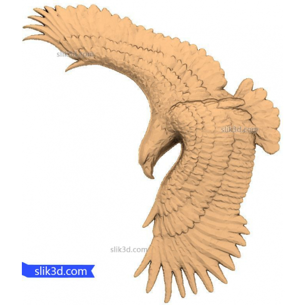 Majestic Soaring Eagle 3D Model for CNC