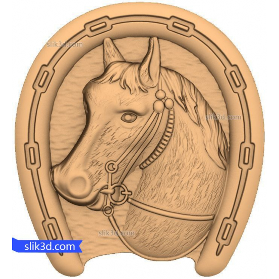 Bas-relief "Horseshoe #7" | STL - 3D model for CNC