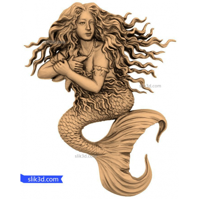 Character "mermaid #2" | STL - 3D model for CNC