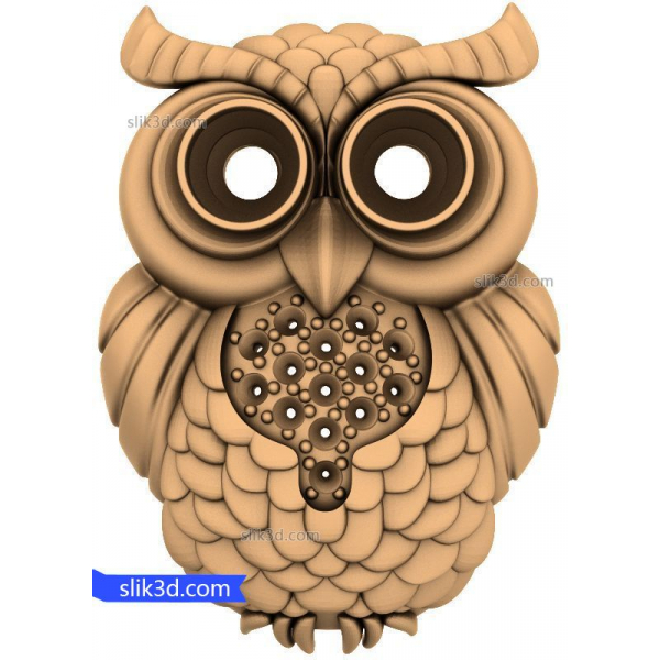 Weisheitseule 3D STL Modell für CNC und 3D Druck Weisheitseule 3D STL Modell für CNC und 3D Druck
