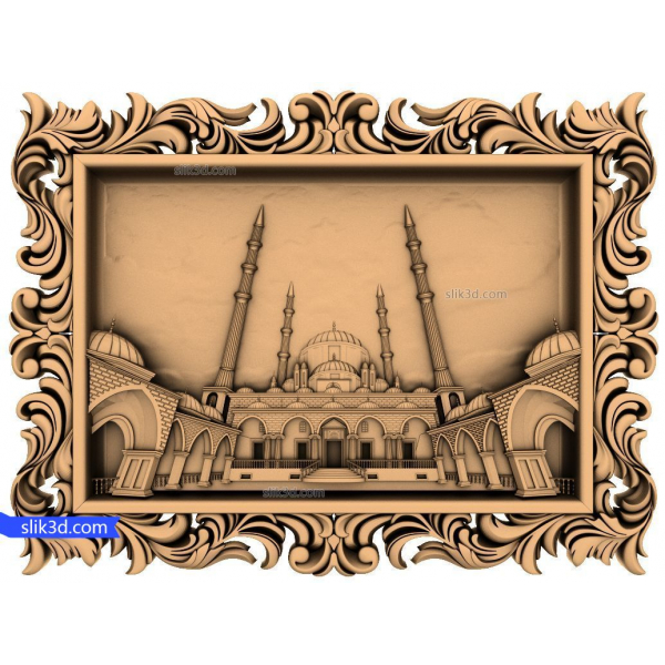 Modello STL 3D in rilievo della maestosa moschea per CNC e stampa 3D Modello STL 3D in rilievo della maestosa moschea per CNC e stampa 3D