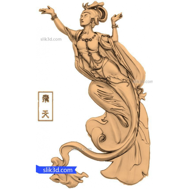 Character "Japanese lady" | STL - 3D model for CNC