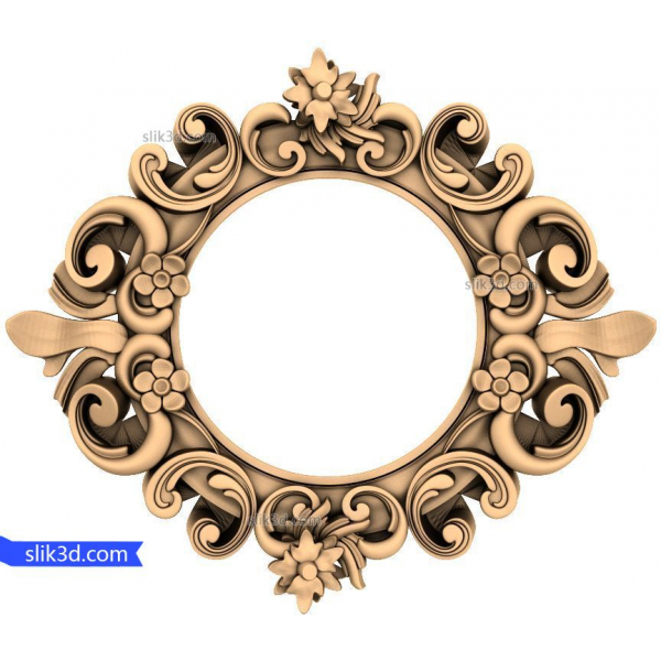 Floral Elegance Frame 3D STL Model for CNC and 3D Printing Floral Elegance Frame 3D STL Model for CNC and 3D Printing
