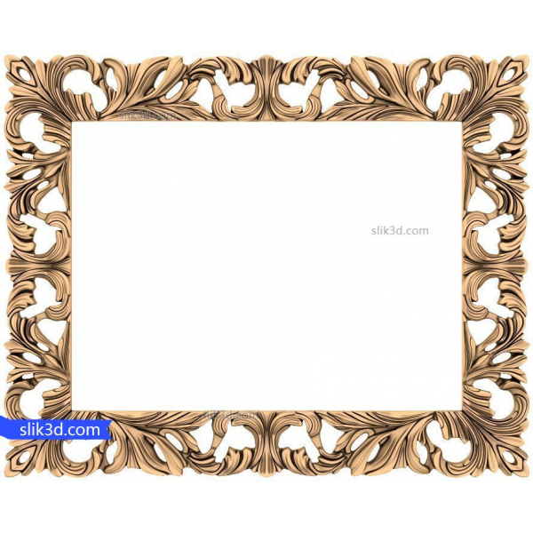 Baroque Elegance Frame - 3D STL Model for CNC