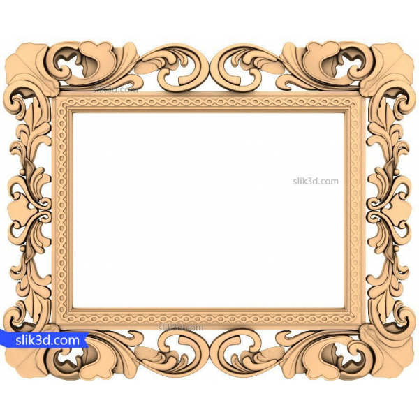 Renaissance Elegance Frame 3D STL File for CNC Router