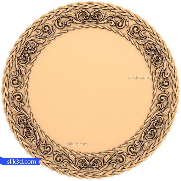Verzierter floraler Spiegelrahmen für die CNC-Holzbearbeitung