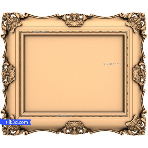 Ramka Elegancji Barokowej 3D Model STL Ramka Elegancji Barokowej 3D Model STL