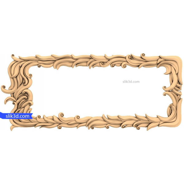 Baroque Swirl Frame 3D STL Model for CNC Baroque Swirl Frame 3D STL Model for CNC
