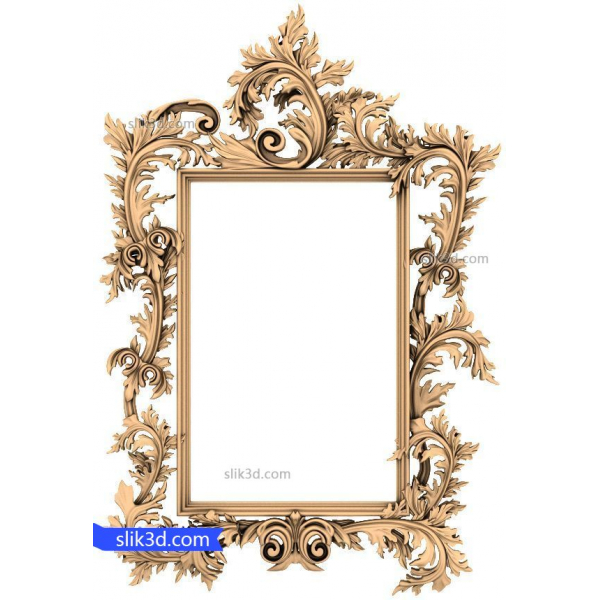 Elegant Baroque Frame - 3D STL Model for CNC Elegant Baroque Frame - 3D STL Model for CNC