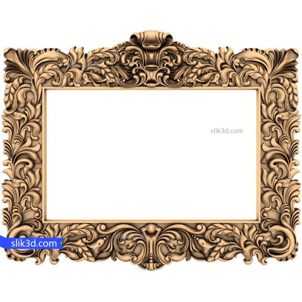 แบบจำลอง 3D STL ของ Baroque Frame Delight สำหรับ CNC