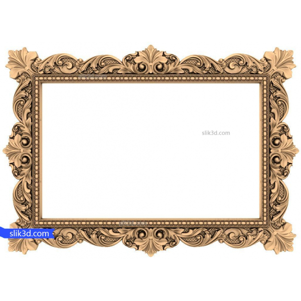 แบบจำลอง 3D STL ของ Baroque Elegance Frame สำหรับ CNC แบบจำลอง 3D STL ของ Baroque Elegance Frame สำหรับ CNC
