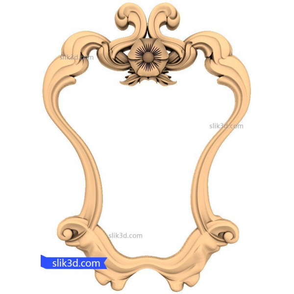 Floral Elegance Frame 3D Model for CNC Floral Elegance Frame 3D Model for CNC