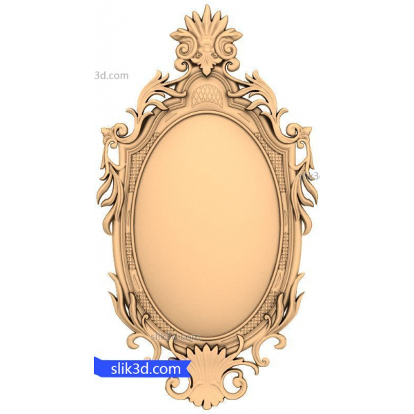 Baroque Elegance Mirror Frame 3D STL Model Baroque Elegance Mirror Frame 3D STL Model