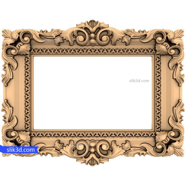 Baroque Elegance - โมเดล STL เฟรม 3 มิติอันวิจิตรบรรจงสำหรับ CNC