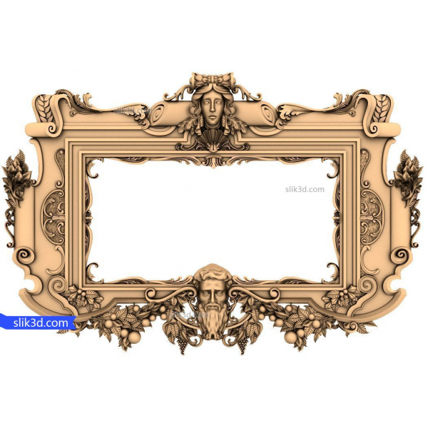 Modello 3D STL per CNC della cornice Majestic Acanthus Modello 3D STL per CNC della cornice Majestic Acanthus